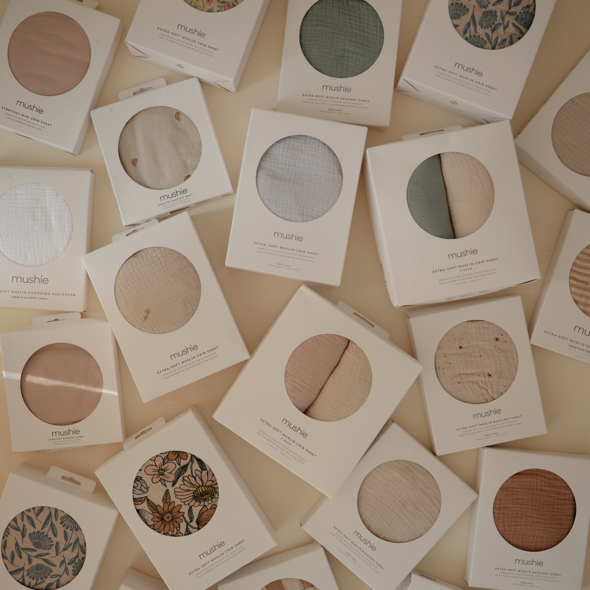 Mushie Extra Soft 2 Pack Muslin Crib Sheet