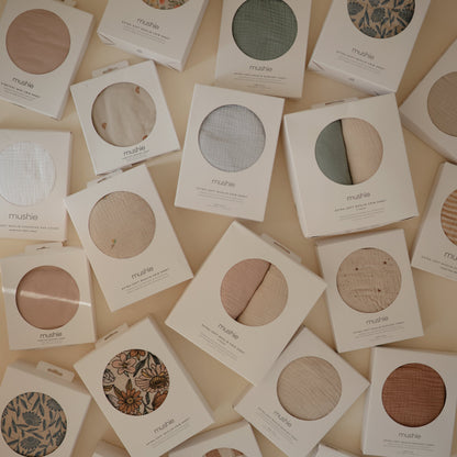 Mushie Extra Soft 2 Pack Muslin Crib Sheet