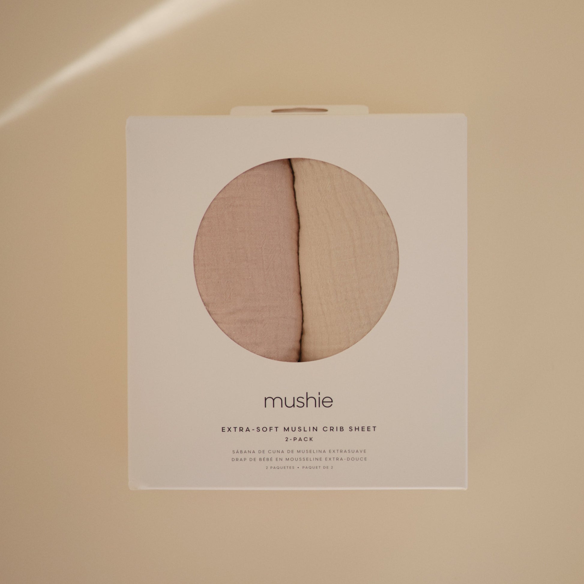 Mushie Extra Soft 2 Pack Muslin Crib Sheet