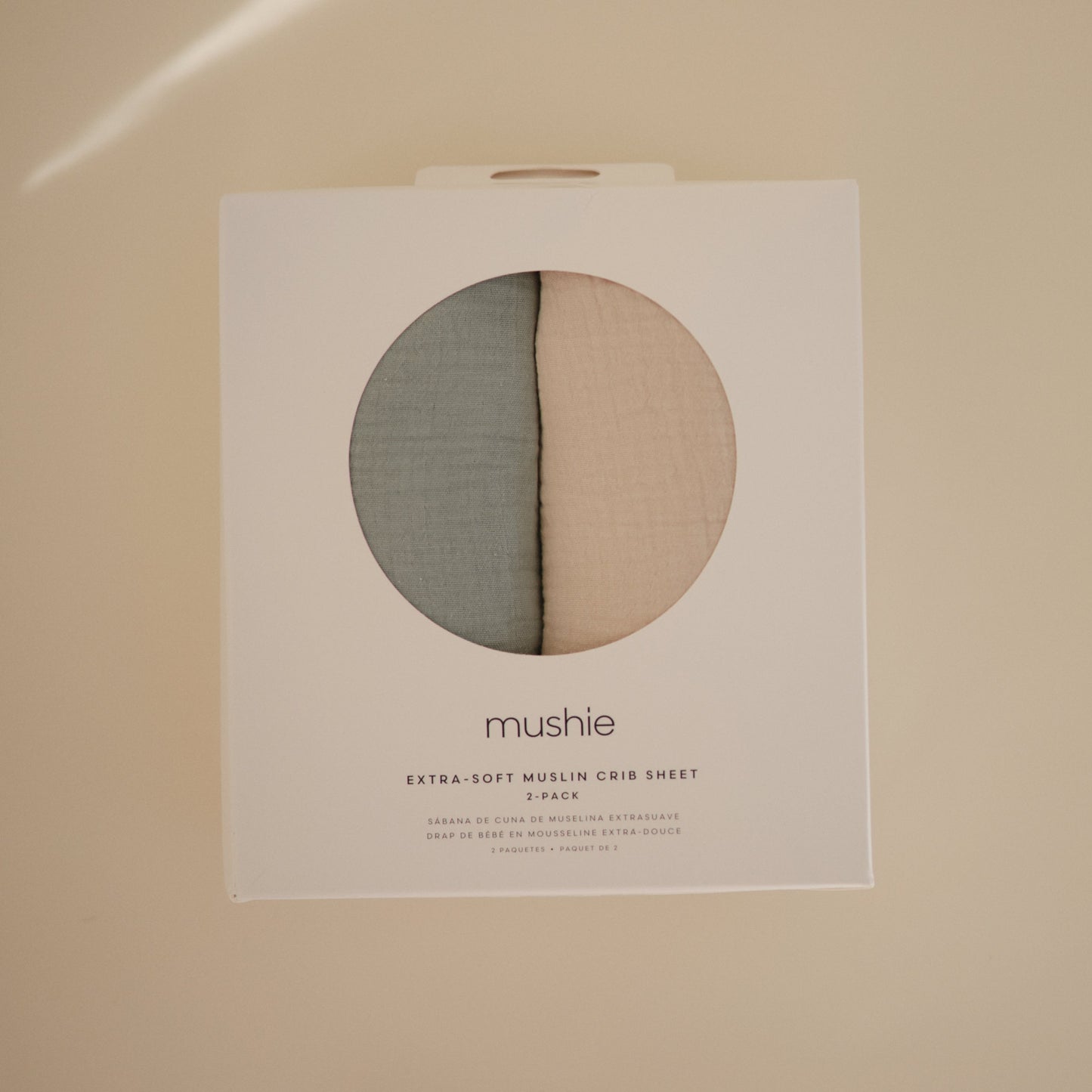 Mushie Extra Soft 2 Pack Muslin Crib Sheet