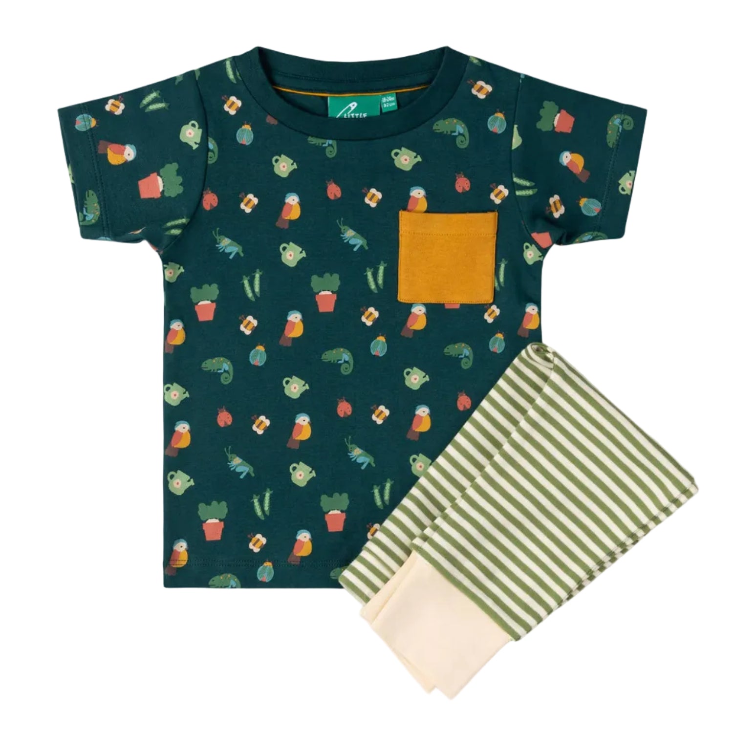Organic Cotton T-Shirt & Jogger Playset - Spring Garden | Little Green Radicals