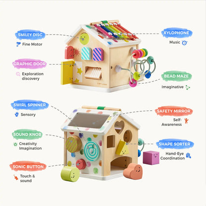 Cottage Activity Cube - Rainbow
