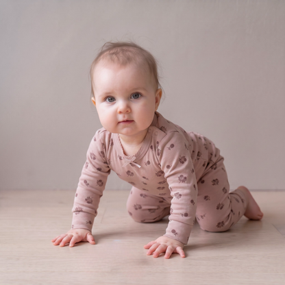 Organic Cotton Bodysuit & Pants Set - Rosebud