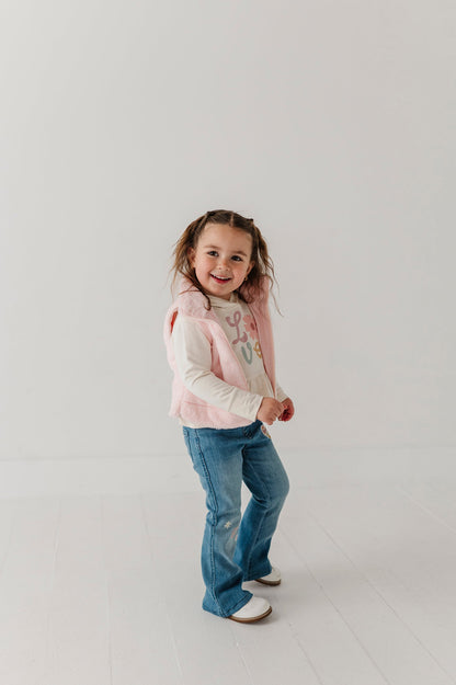 Flare Denim Jeans - Mid Blue Wash