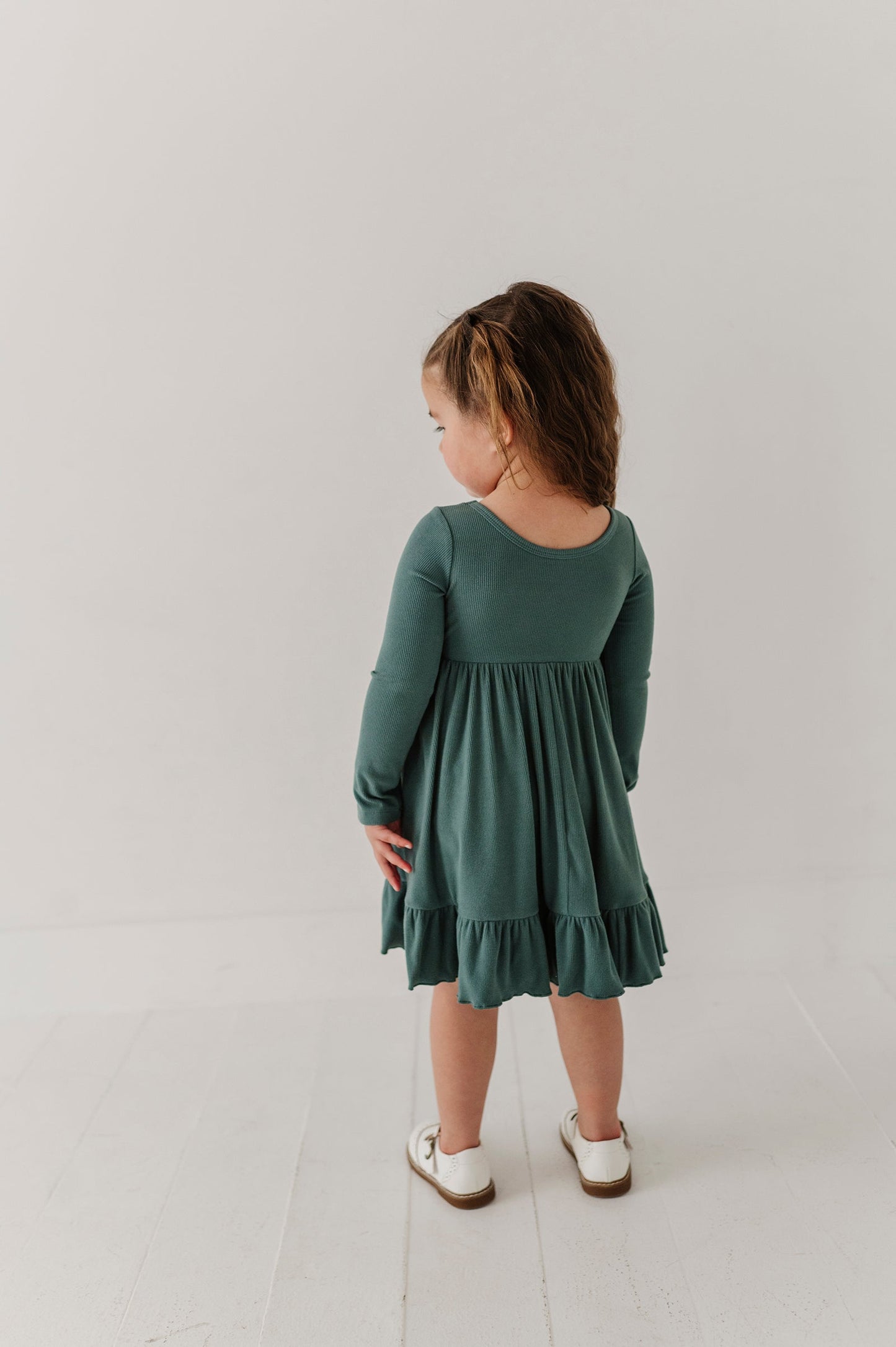 Bamboo Ribbed Ballet Dress - Atlantic