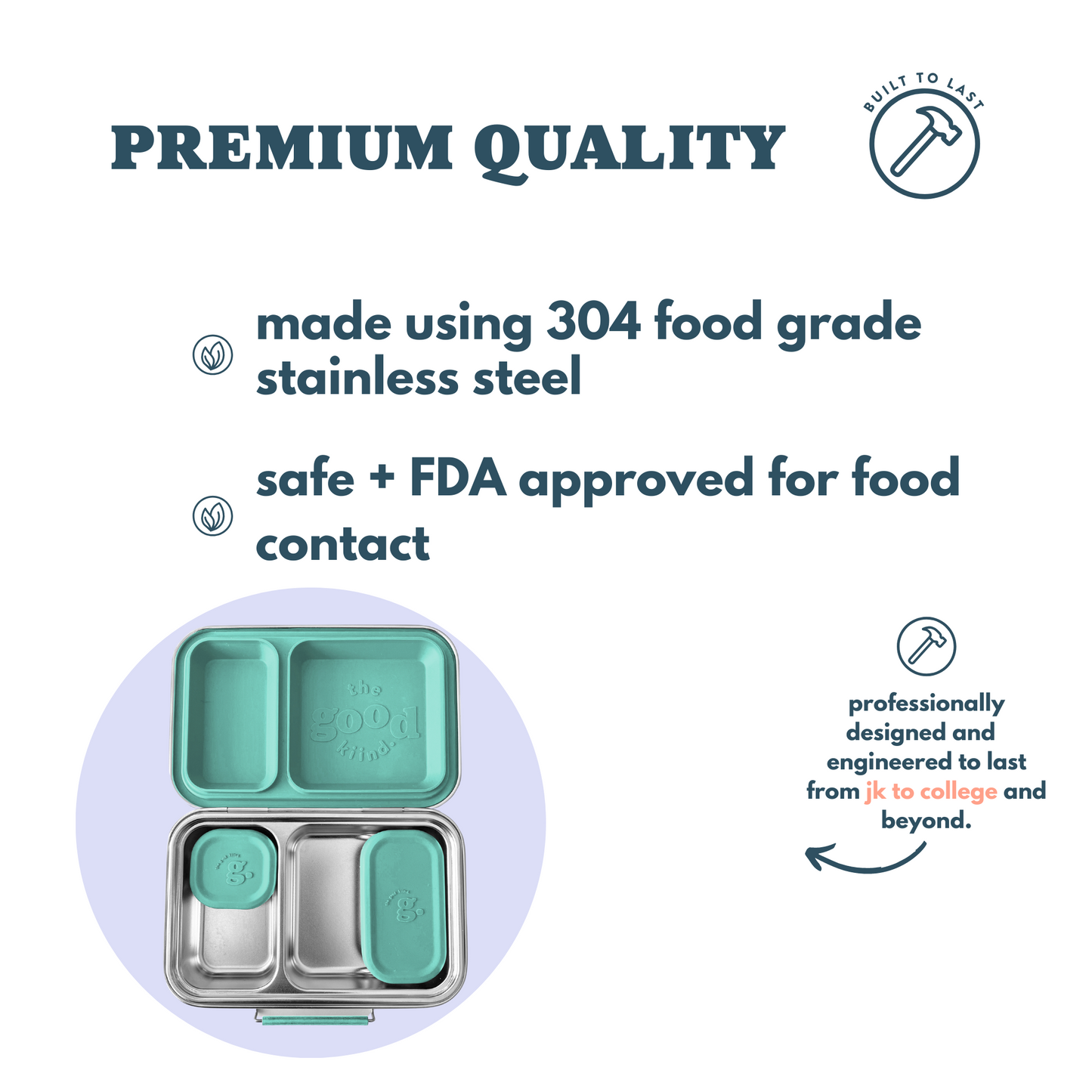 The Snacker™ Lunch Box, Plastic-Free