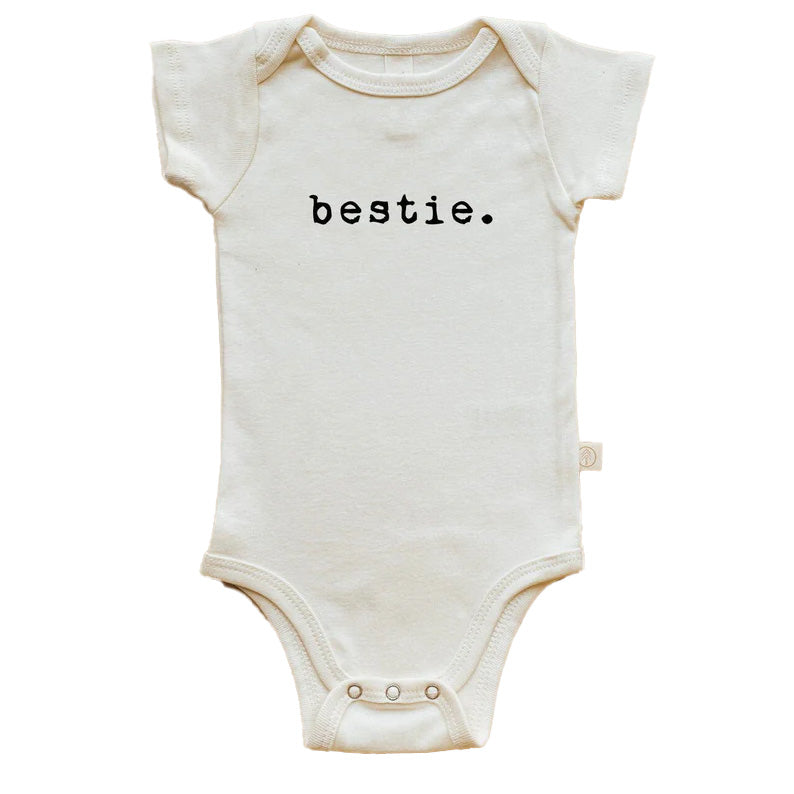 Tenth & Pine organic Short-sleeved bodysuit- bestie*