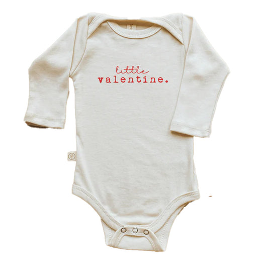 Organic Baby Bodysuit Long Sleeve- Little Valentine