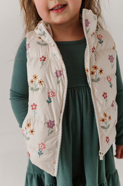 Puffer Vest - Meadow Bloom