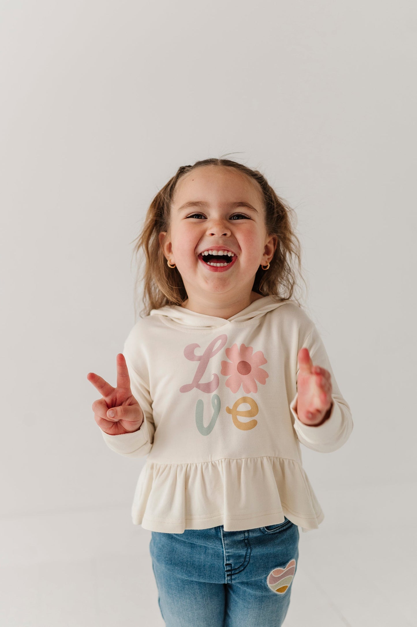 Bamboo Peplum Hoodie - Daisy Love