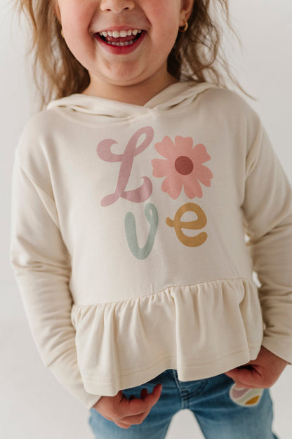 Bamboo Peplum Hoodie - Daisy Love