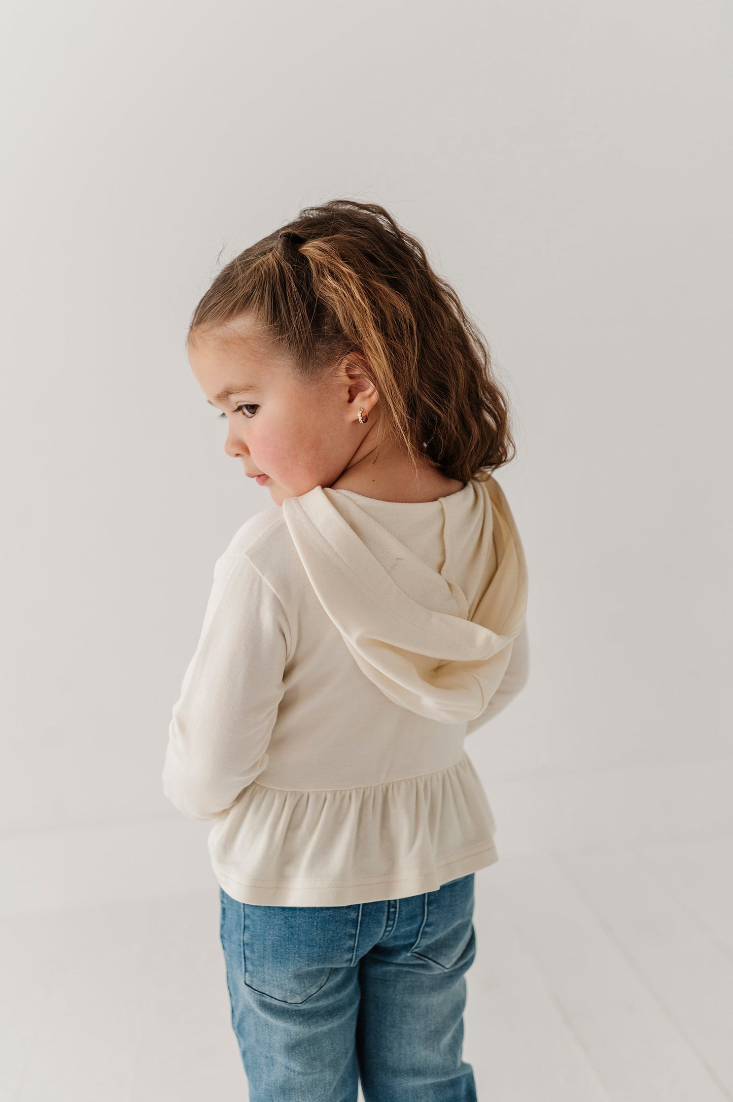 Bamboo Peplum Hoodie - Daisy Love