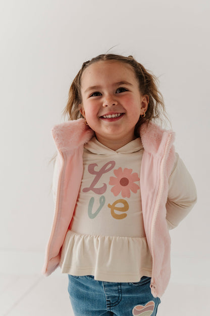 Bamboo Peplum Hoodie - Daisy Love