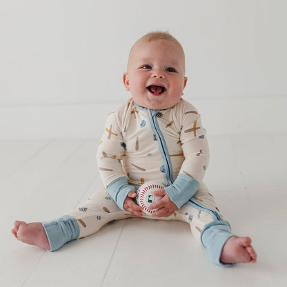 Baby Bamboo Viscose Long Sleeve Zip Romper with Footies | babysprouts