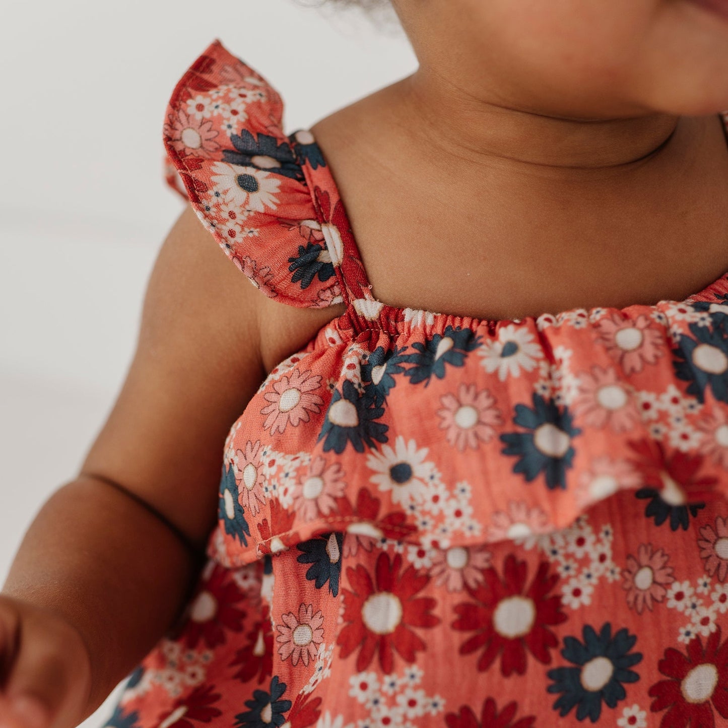 Cotton Gauze Bubble Romper - Americana Prints