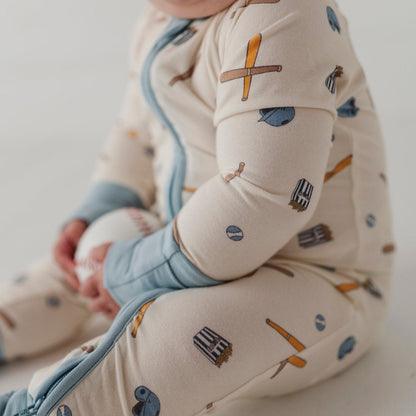 Baby Bamboo Viscose Long Sleeve Zip Romper with Footies | babysprouts