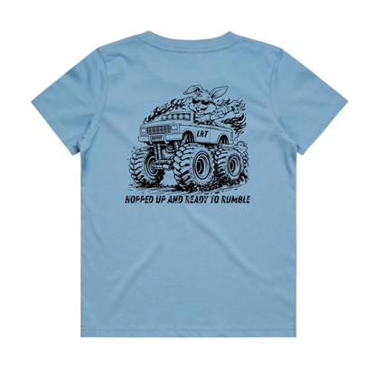 Eggslayer Tee - Cloud Blue Easter Shirt for Kids | Little Rad Things 