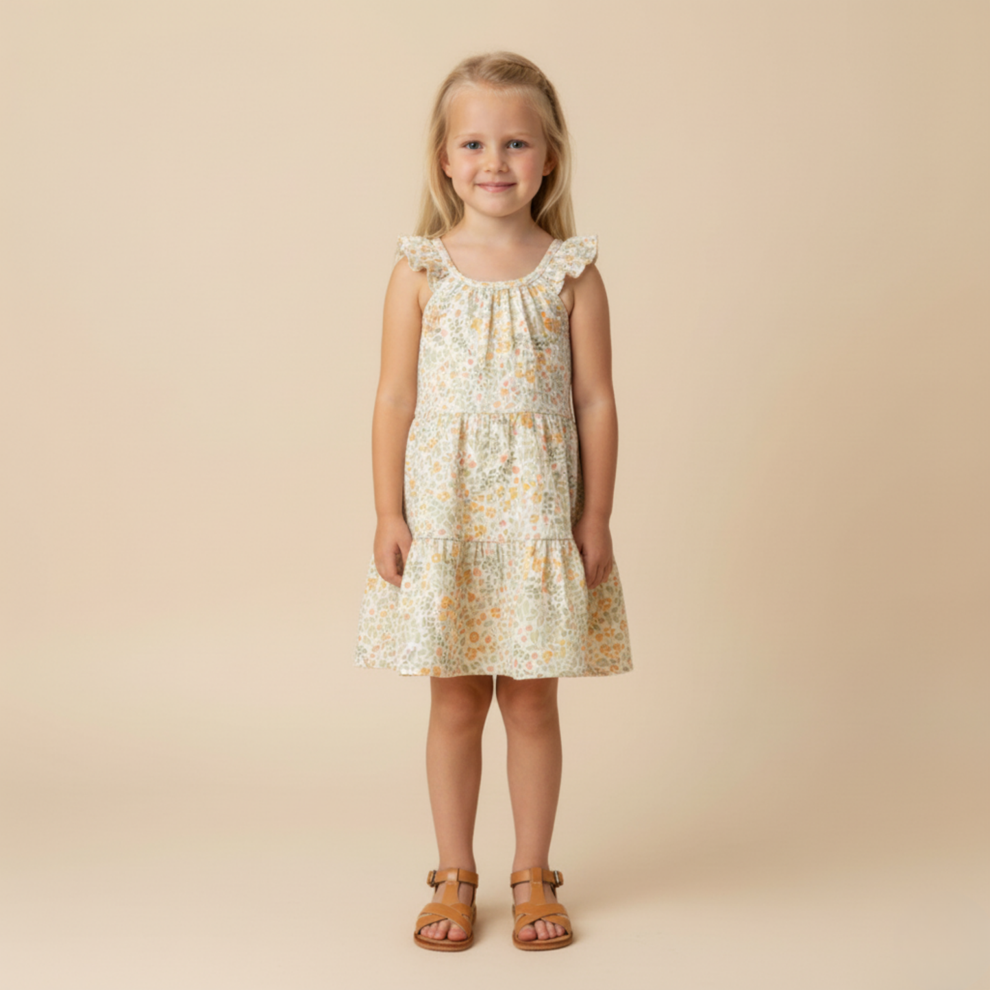 Organic Cotton Ruffle Tiered Dress - Bloomfield