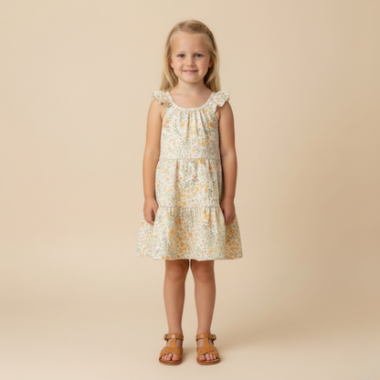 Organic Cotton Ruffle Tiered Dress - Bloomfield