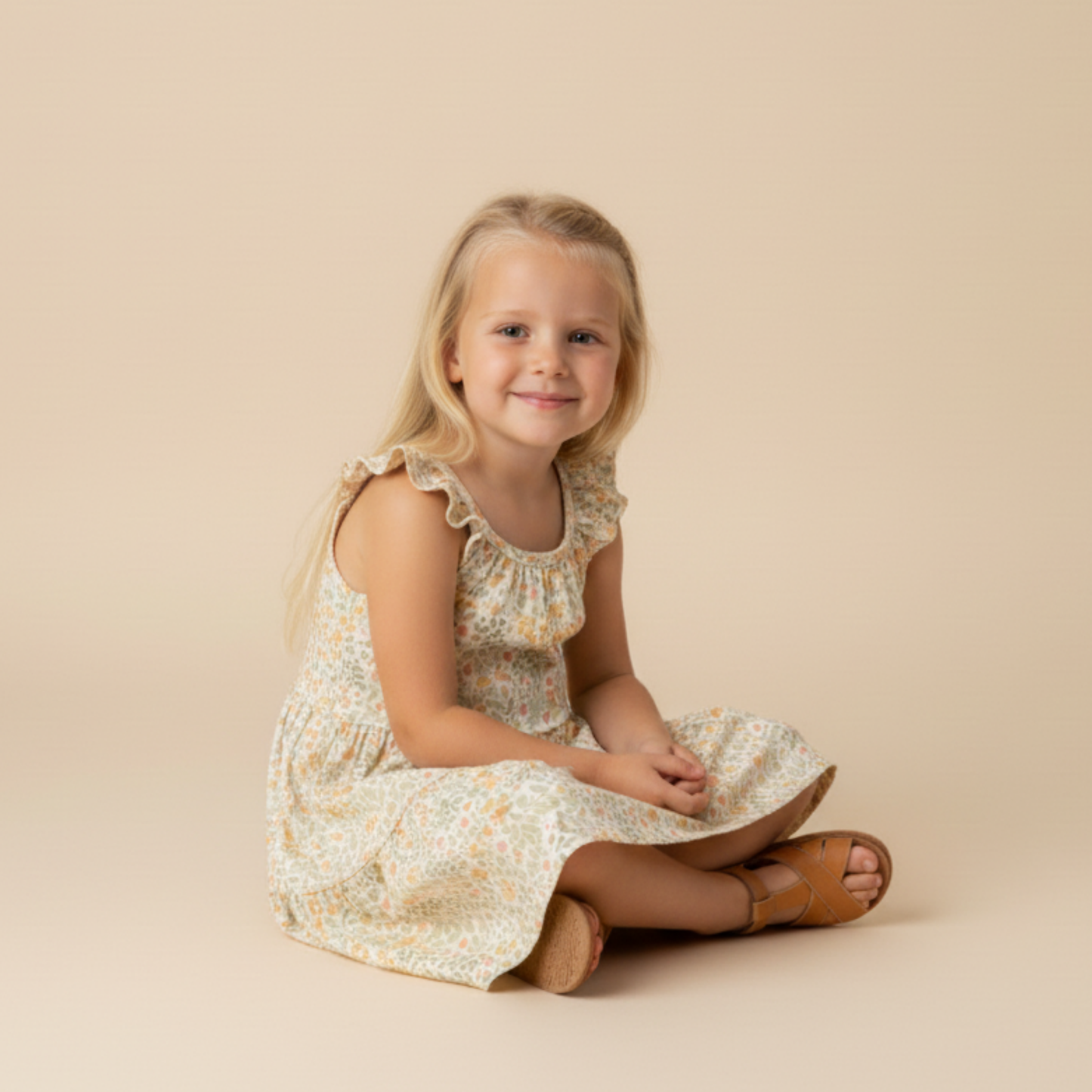 Organic Cotton Ruffle Tiered Dress - Bloomfield