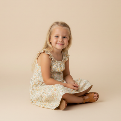 Organic Cotton Ruffle Tiered Dress - Bloomfield