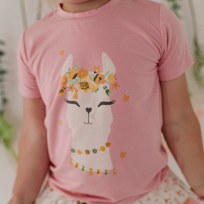 Girls Bamboo Viscose Short Sleeve Tee - Classic Kids Shirt | babysprouts
