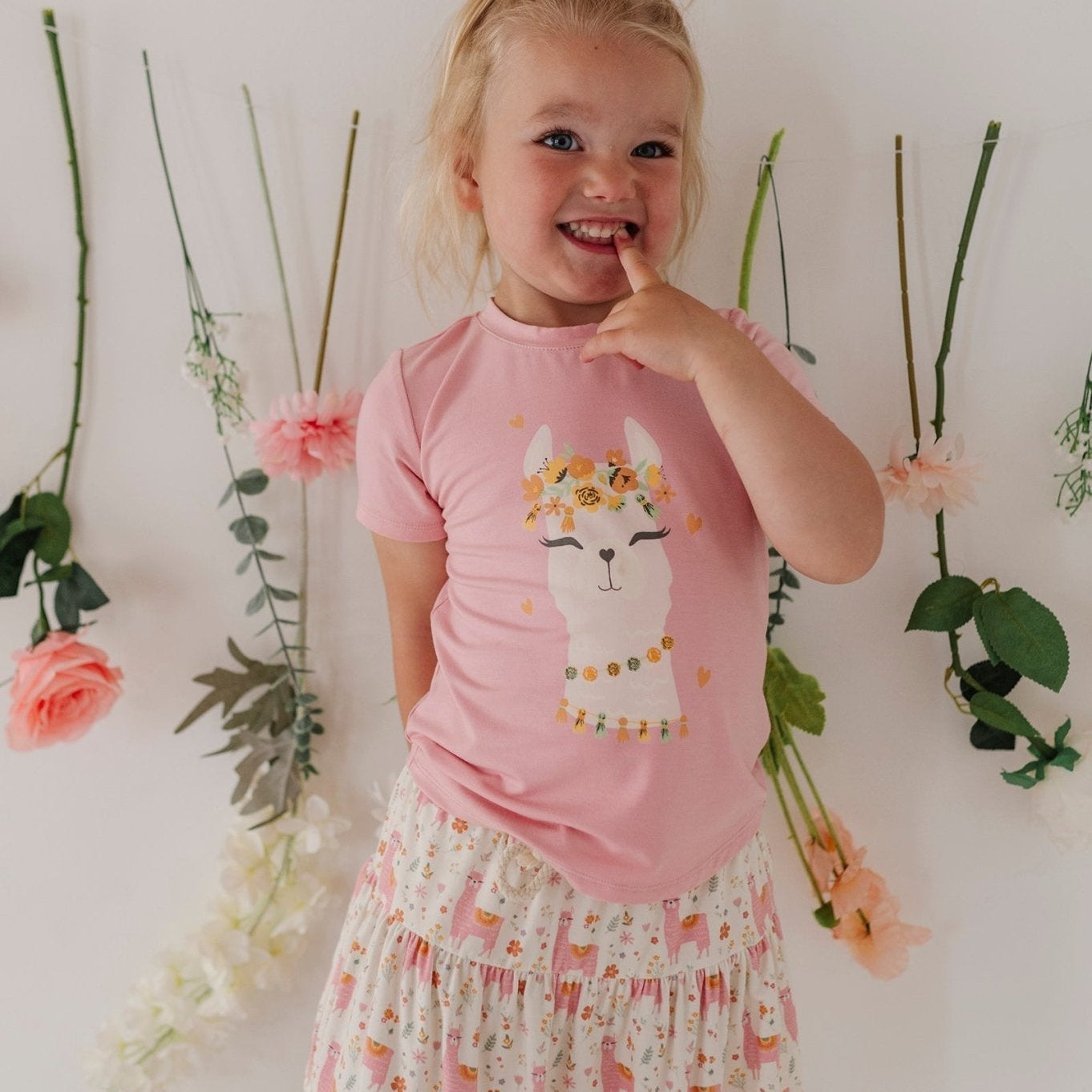 Girls Bamboo Viscose Short Sleeve Tee - Classic Kids Shirt | babysprouts