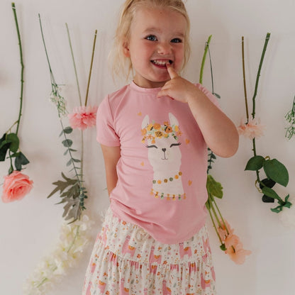 Girls Bamboo Viscose Short Sleeve Tee - Classic Kids Shirt | babysprouts