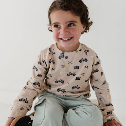 Boys Bamboo Terry Raglan Sweatshirt - Athletic Kids Top | babysprouts