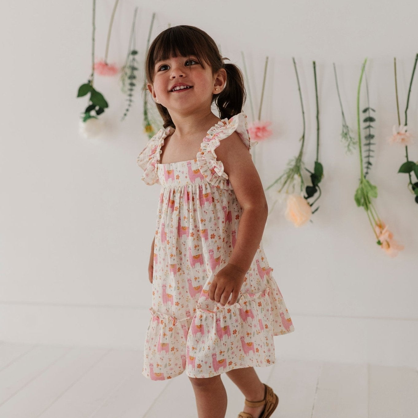 Girls' Drop-Waist Peplum Dress - Gauze | babysprouts