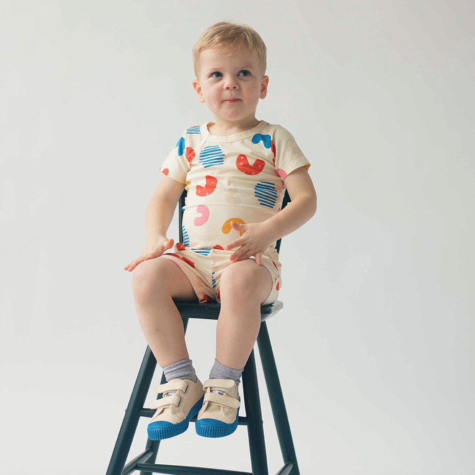 Kids Organic Cotton T-Shirt and Shorts Set - Macaroni | Good Apples Kids