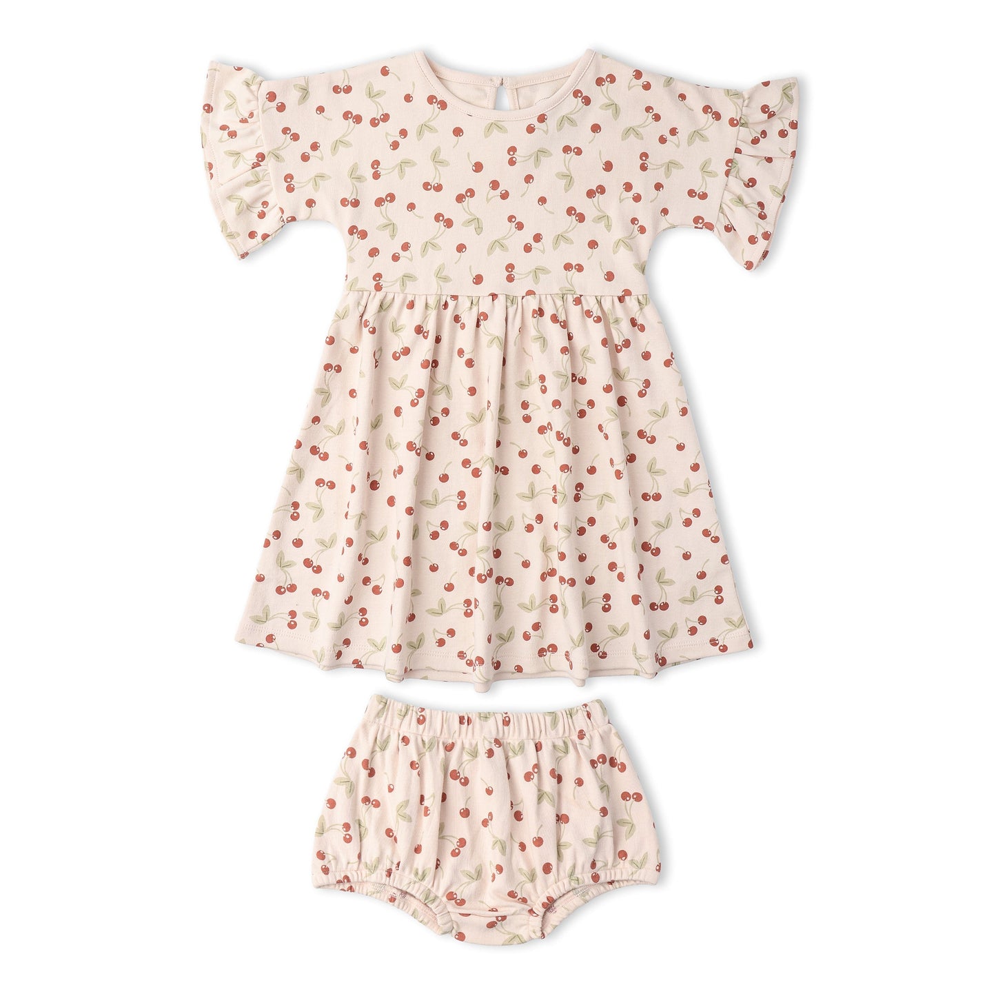 Organic Cotton Dolman Sleeve Dress - Cherry