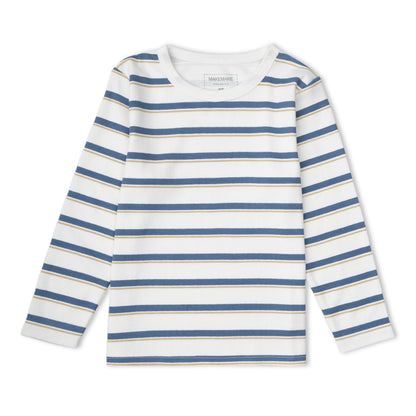 Organic Cotton Tee & Pants Set - Navy Stripe