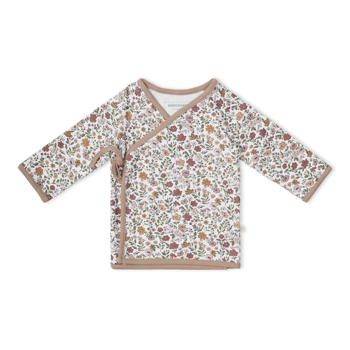 Organic Cotton Kimono Top & Footed Pants Set - Woodland Sprig