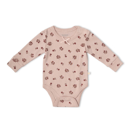 Organic Cotton Bodysuit & Pants Set - Rosebud