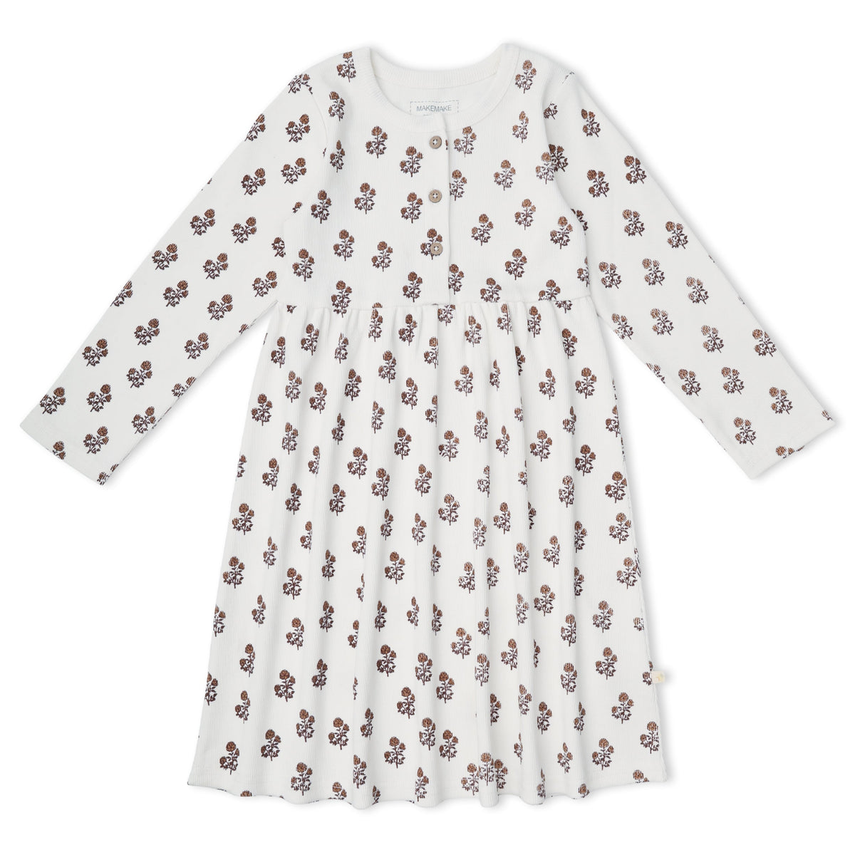 Organic Cotton Buttoned Dress - Loom