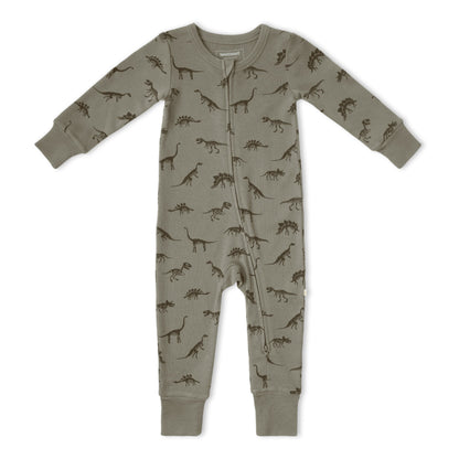Organic Cotton 2-Way Zip Romper - Dinos