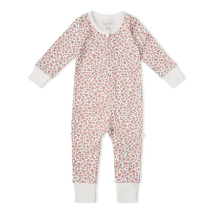 Organic Cotton 2-Way Zip Romper - Wild Petal