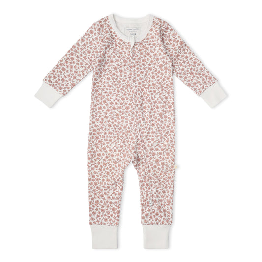 Organic Cotton 2-Way Zip Romper - Wild Petal