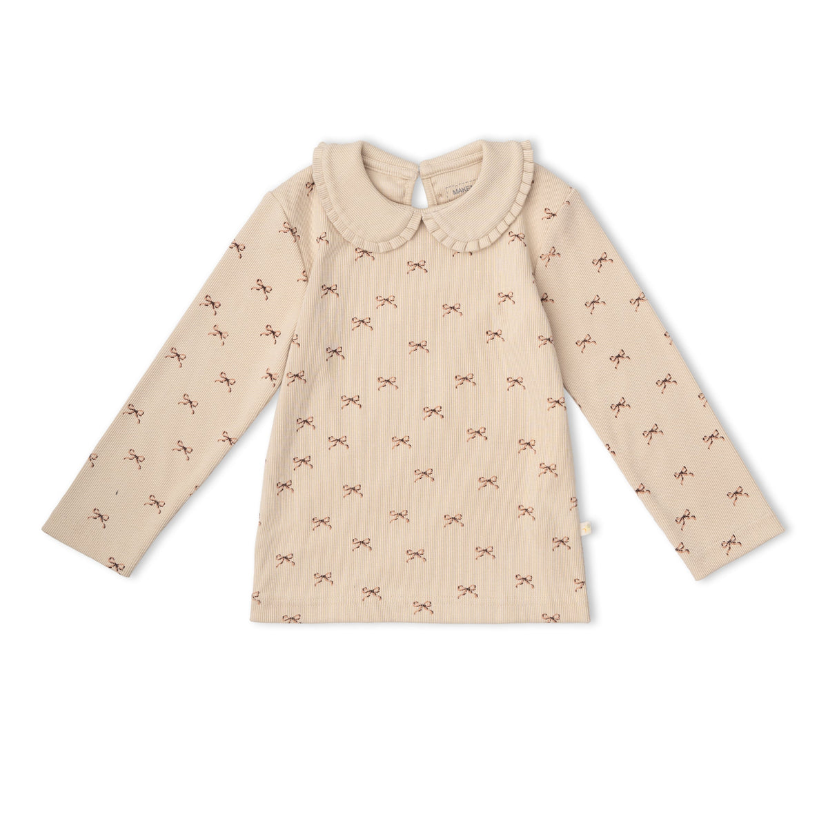 Organic Cotton Ruffle Collar Top & Legging Set - Tiny Bows