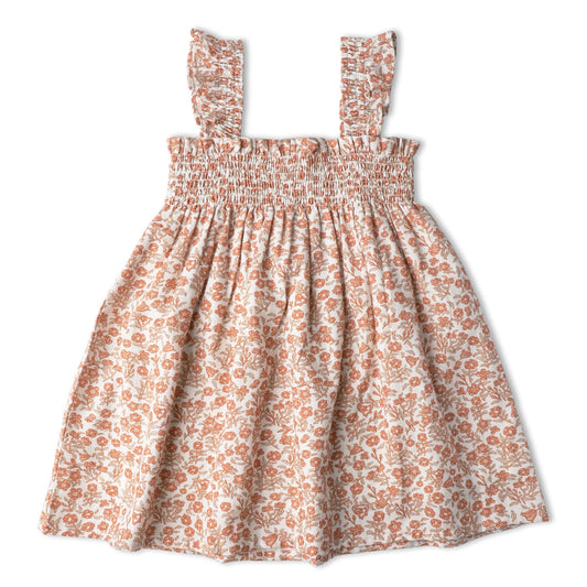 Organic Cotton Smocked Sundress - Sienna