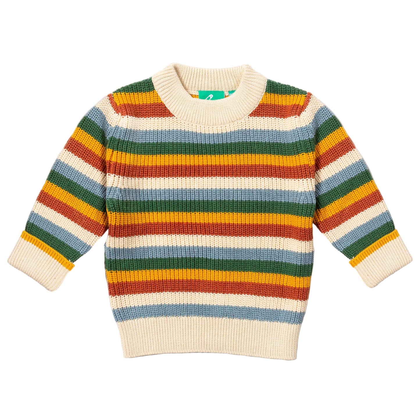 Little Green Radicals Organic Sweater- Rainbow Waffle