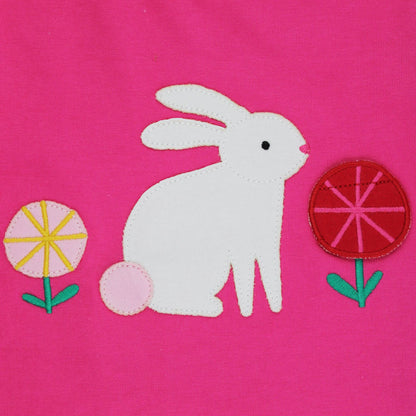 Organic Cotton Bunny Lift-the-Flap Appliqué Short Sleeve Kids T-Shirt | Toby Tiger