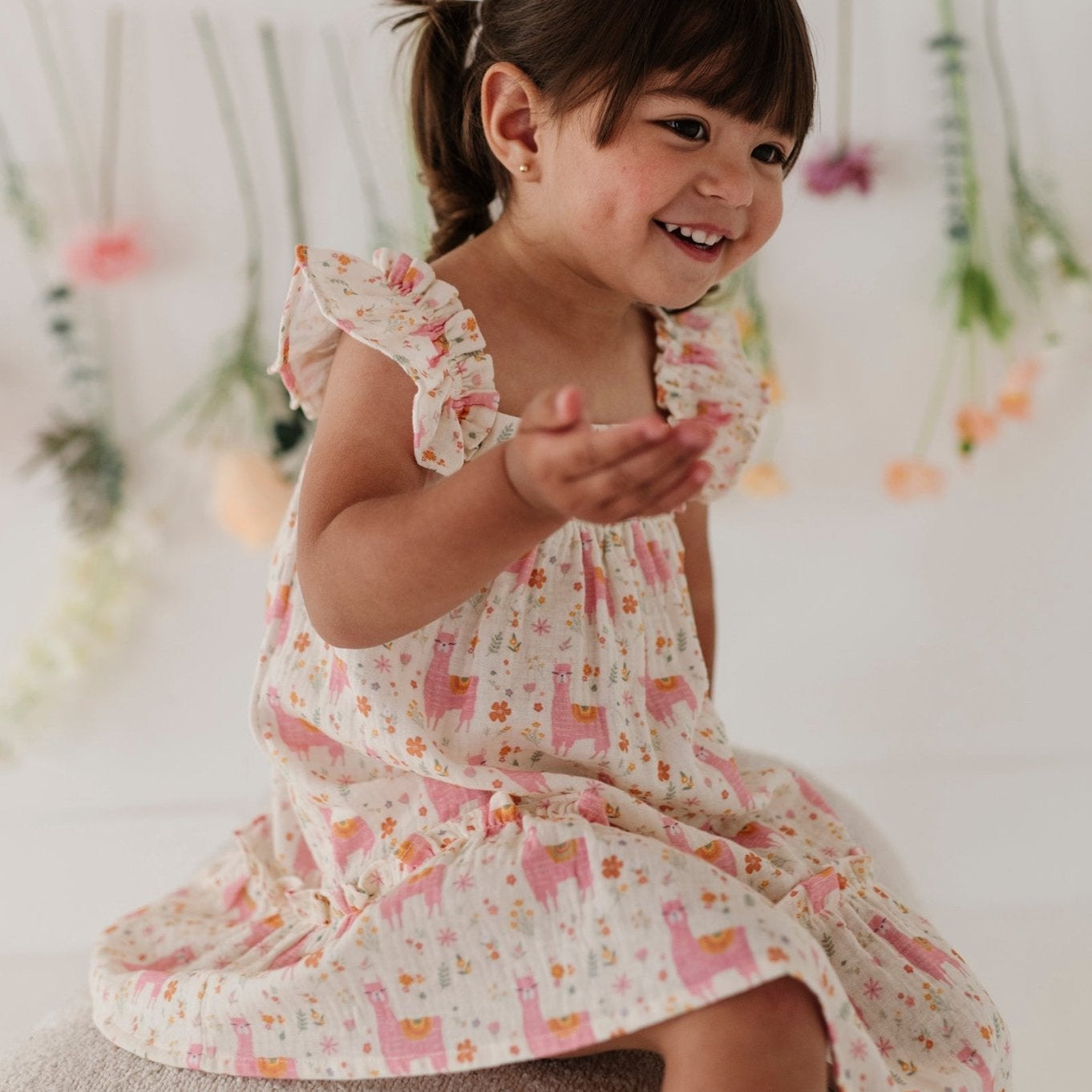 Girls' Drop-Waist Peplum Dress - Gauze | babysprouts