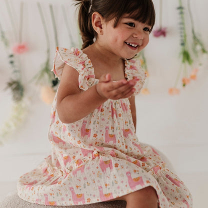 Girls' Drop-Waist Peplum Dress - Gauze | babysprouts