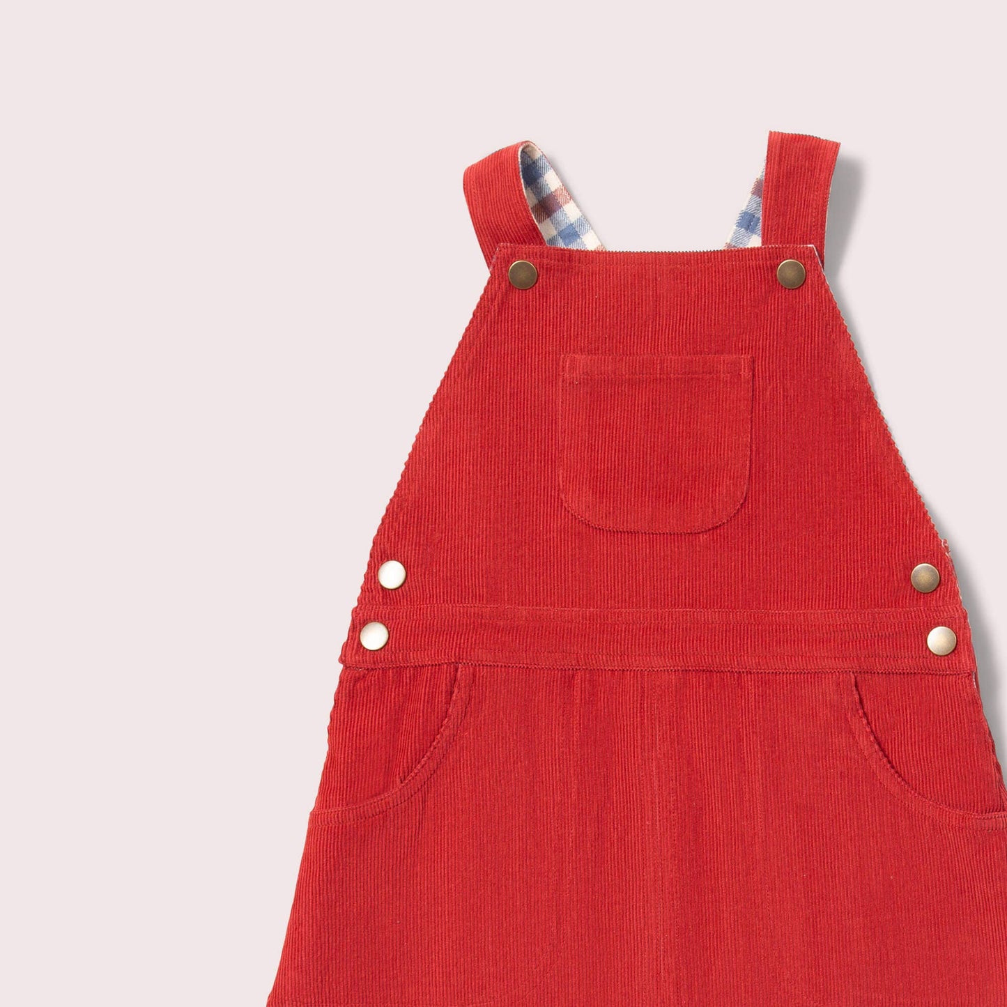 Little Green Radicals Organic Girls' Reversible Pinafore Dress- Holly Berry