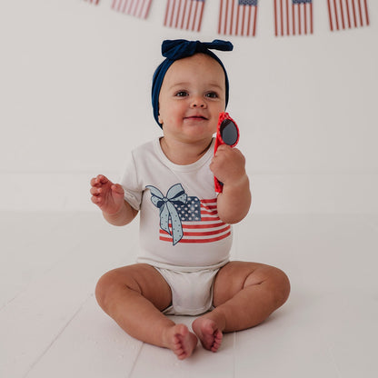Bamboo Short Sleeve Bodysuit - Americana Prints