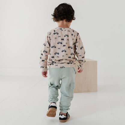 Boys Bamboo Terry Cargo Pants - Durable Kids Pants | babysprouts