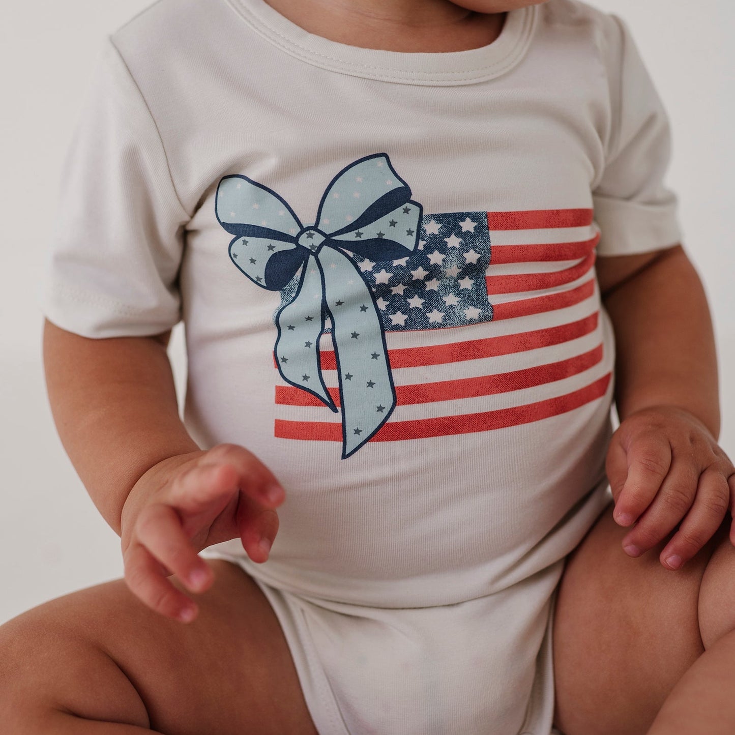 Bamboo Short Sleeve Bodysuit - Americana Prints