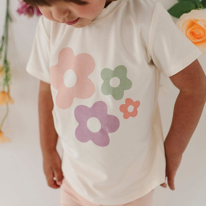 Girls Bamboo Viscose Short Sleeve Tee - Classic Kids Shirt | babysprouts